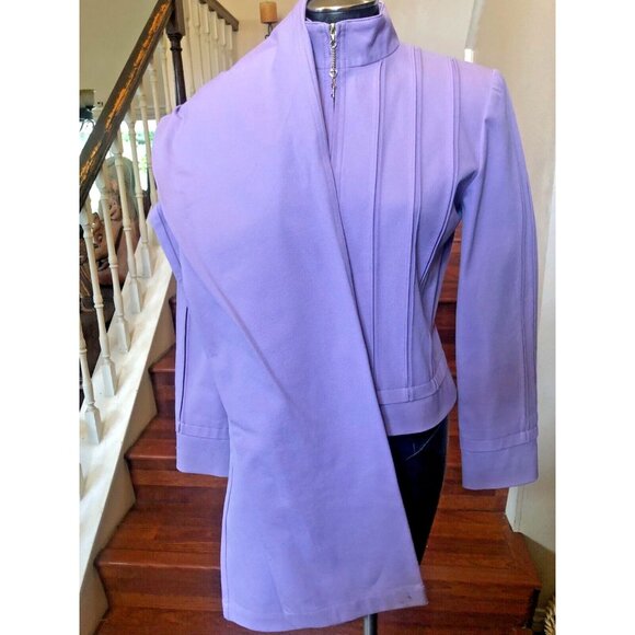St. John by Marie Gray Zip Up Purple Jacket/Pants Set...
